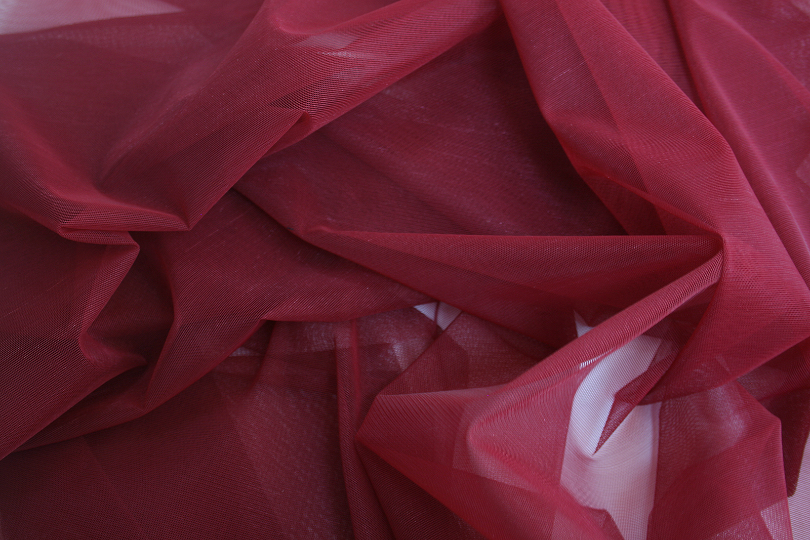 red stretch tulle
