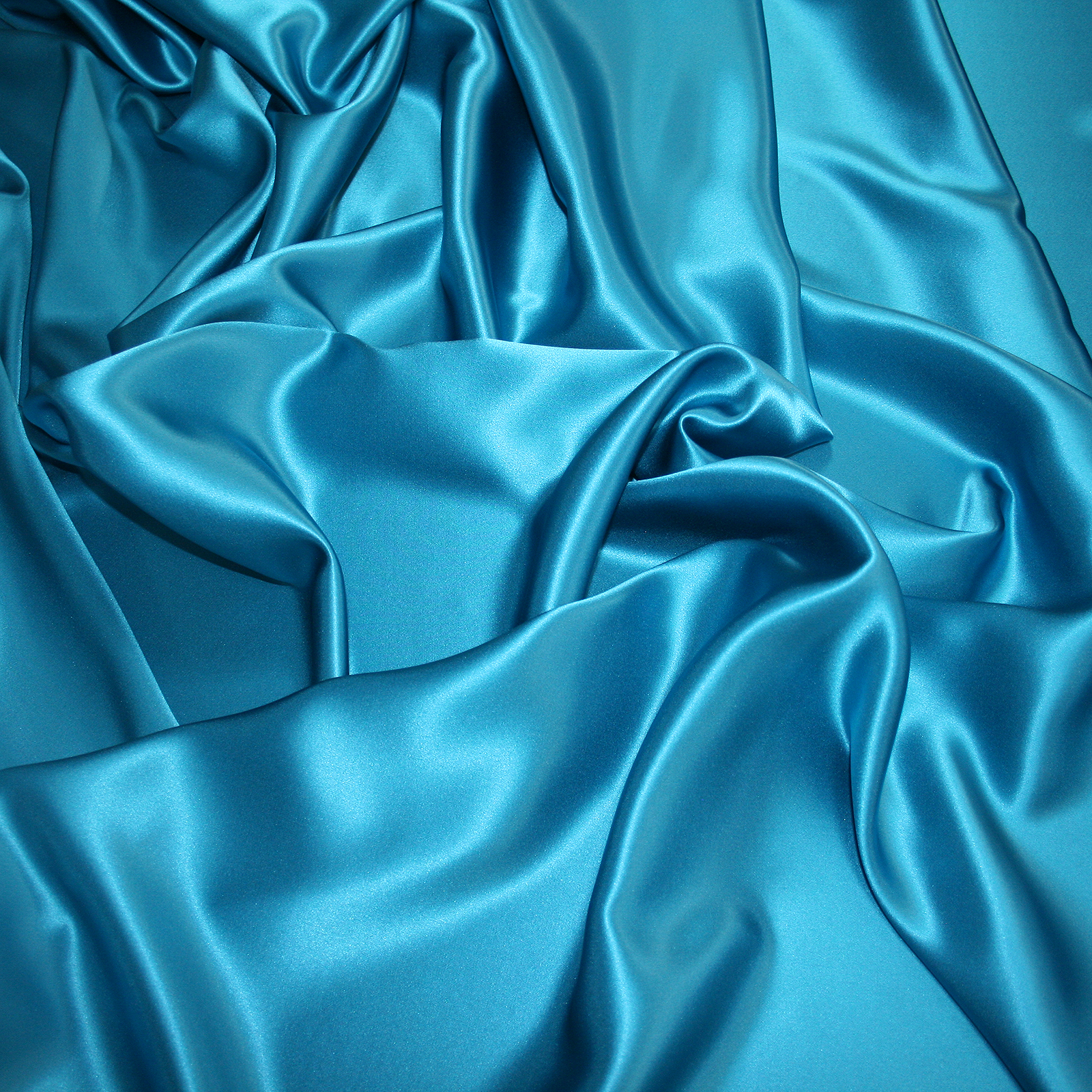 blue silk satin fabric
