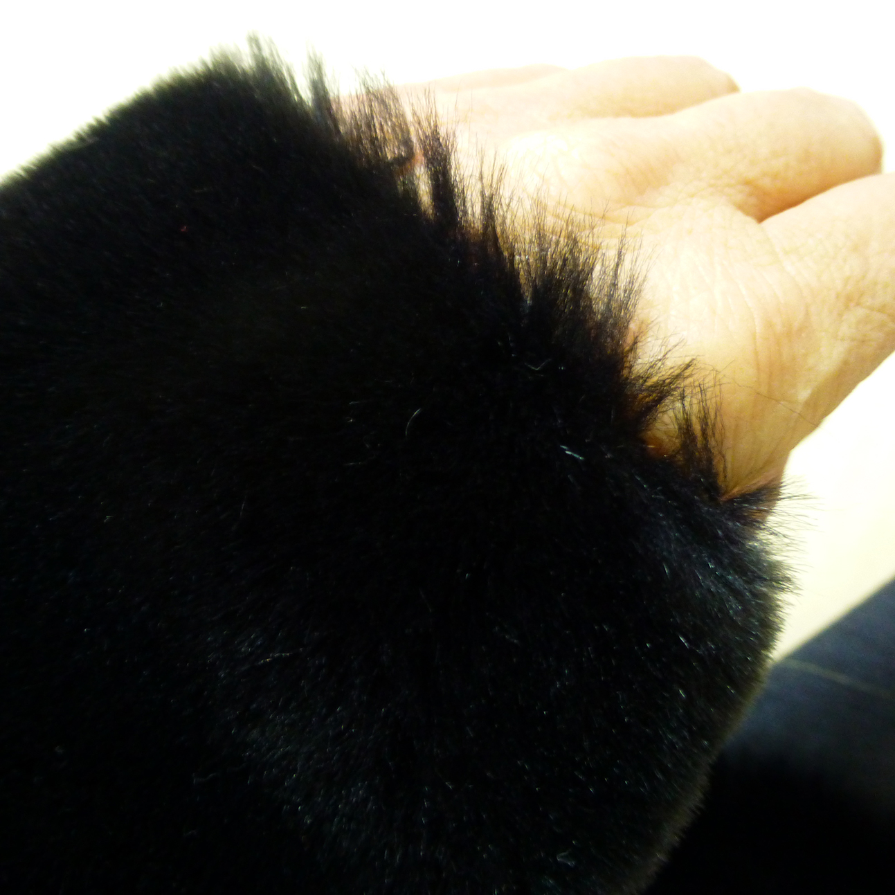 black fur fabric