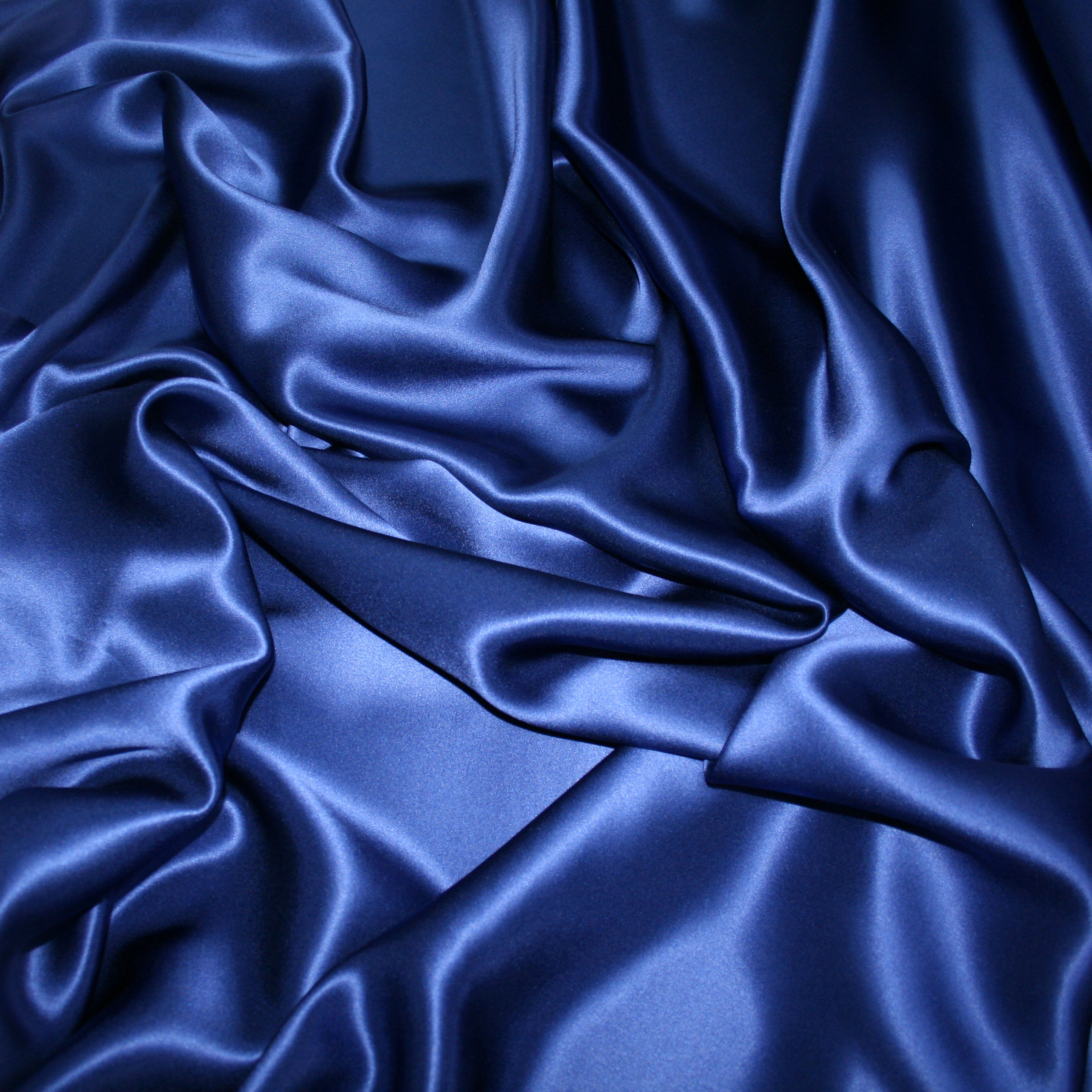 Royal Blue Silk Duchess Satin Fabric By The Yard