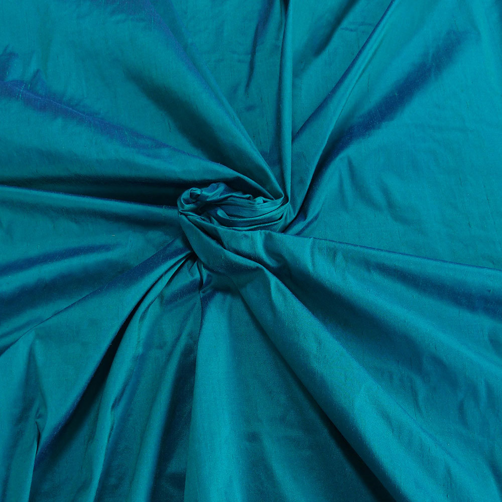 Teal Blue Green iridescent 100% dupioni silk fabric yardage By the Yard 54″  wide raw silk Soie Sauvage lilac purple