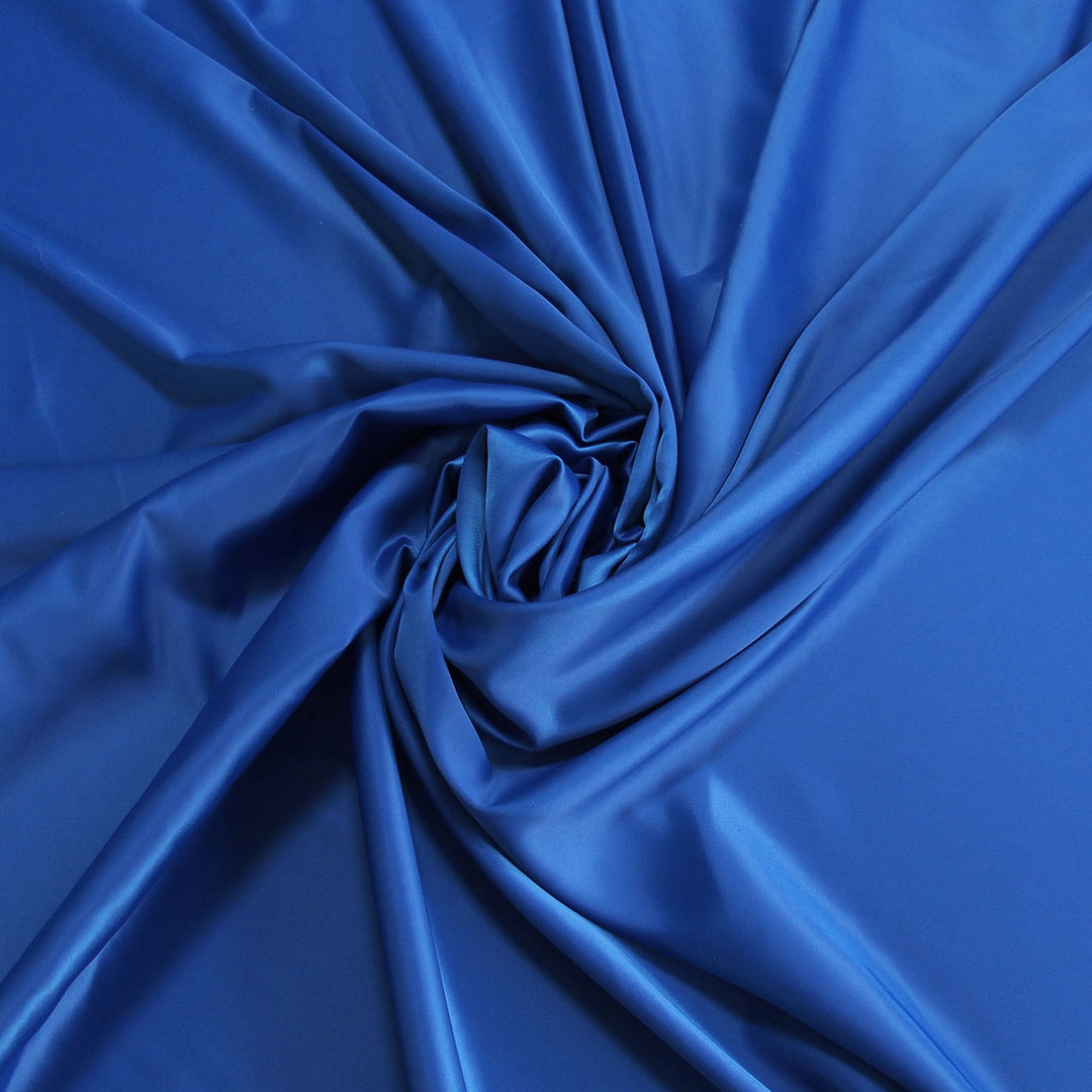 Polyester Spandex Satin Fabric Shiny Stretch Satin Fabric Dress Shirt  Lingerie Fuchsia Pink Cobalt Blue Teal Blue 150cm Wide -  Sweden