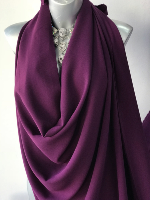 purple crepe fabric
