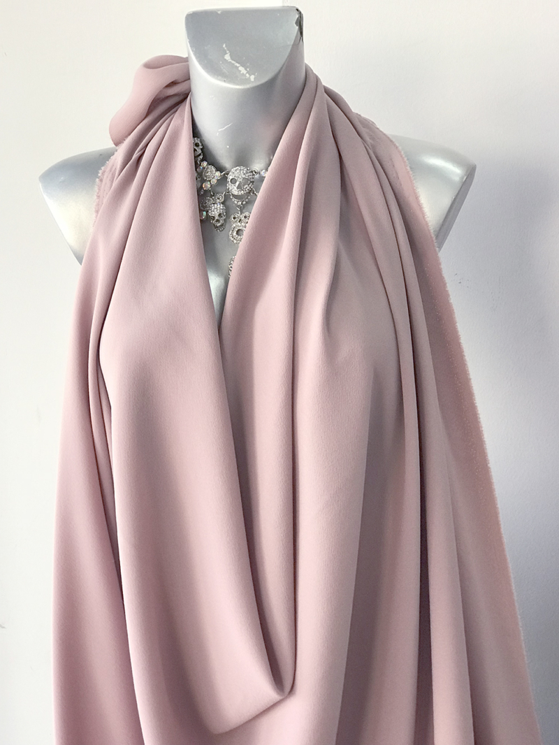 Bright Cobalt Stretch Polyester Crepe