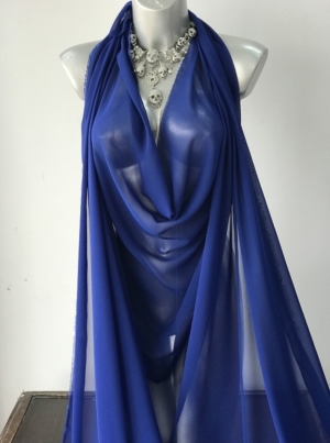 blue chiffon fabric