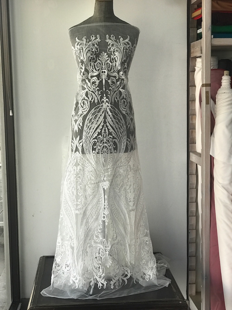 bridal lace off white lace Baroque bridal lace wedding dress lace ...