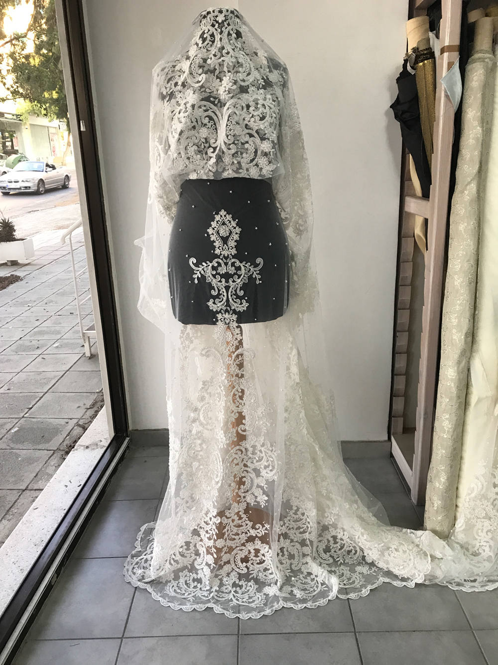 ivory bridal lace fabric