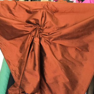 Brown Orange Russet 100% dupioni silk fabric yardage By the Yard 120cm 45" wide raw silk Soie Sauvage Bordeux red wine color dupion silk