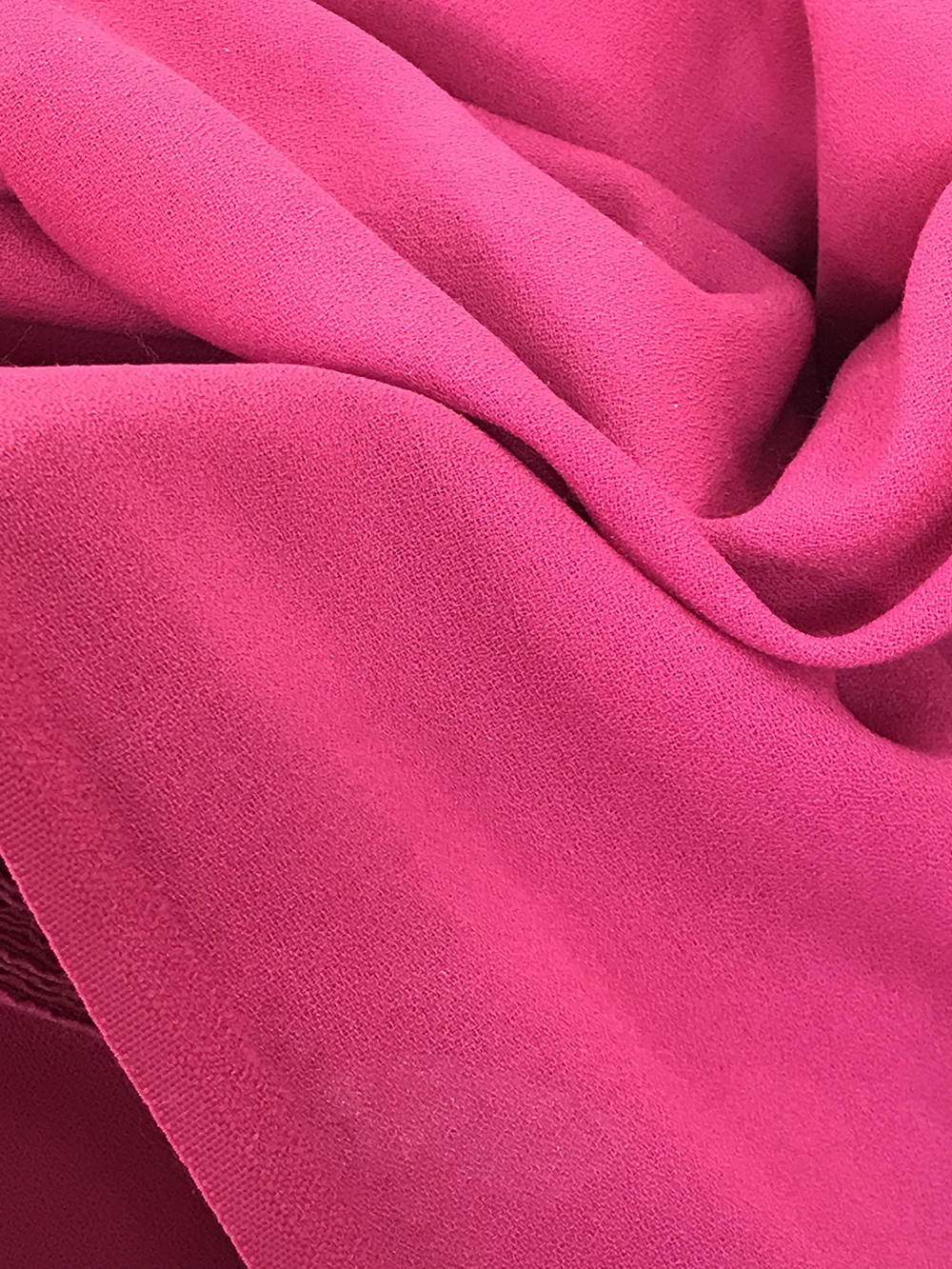 pink wool crepe