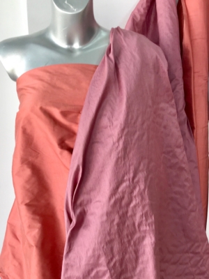 Earth pink Dusky pink 100% dupioni silk fabric yardage By the Yard 120cm 45" wide raw silk Soie Sauvage