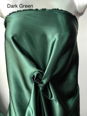 green shiny satin fabric polyester spandex 2 way stretch lining under lace lingerie colour options 150cm wide