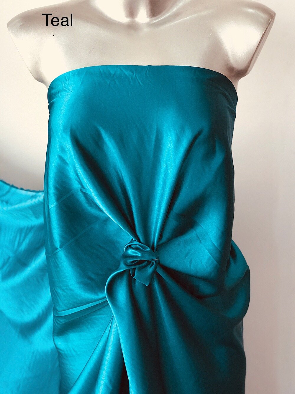 green shiny satin fabric polyester spandex 2 way stretch lining under lace lingerie colour options 150cm wide