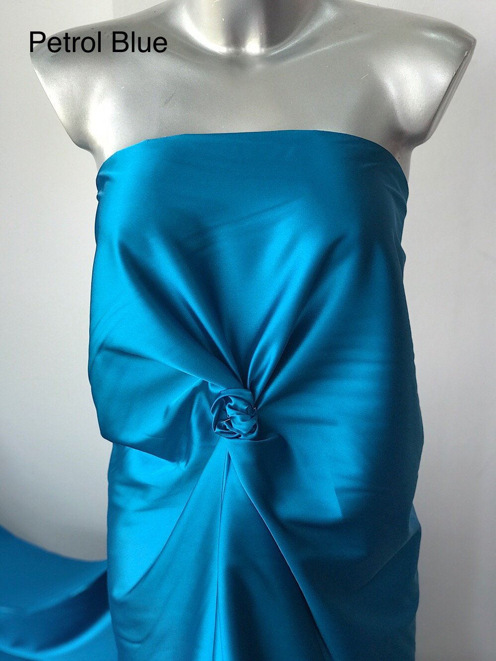 green shiny satin fabric polyester spandex 2 way stretch lining under lace  lingerie colour options 150cm wide