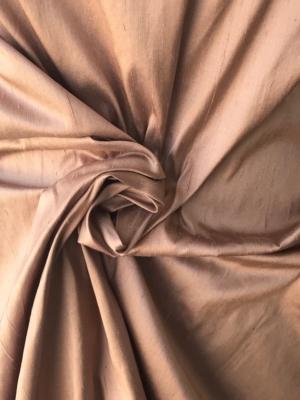 Light brown taupe 100% dupioni silk fabric yardage By the Yard 54" wide raw silk Soie Sauvage