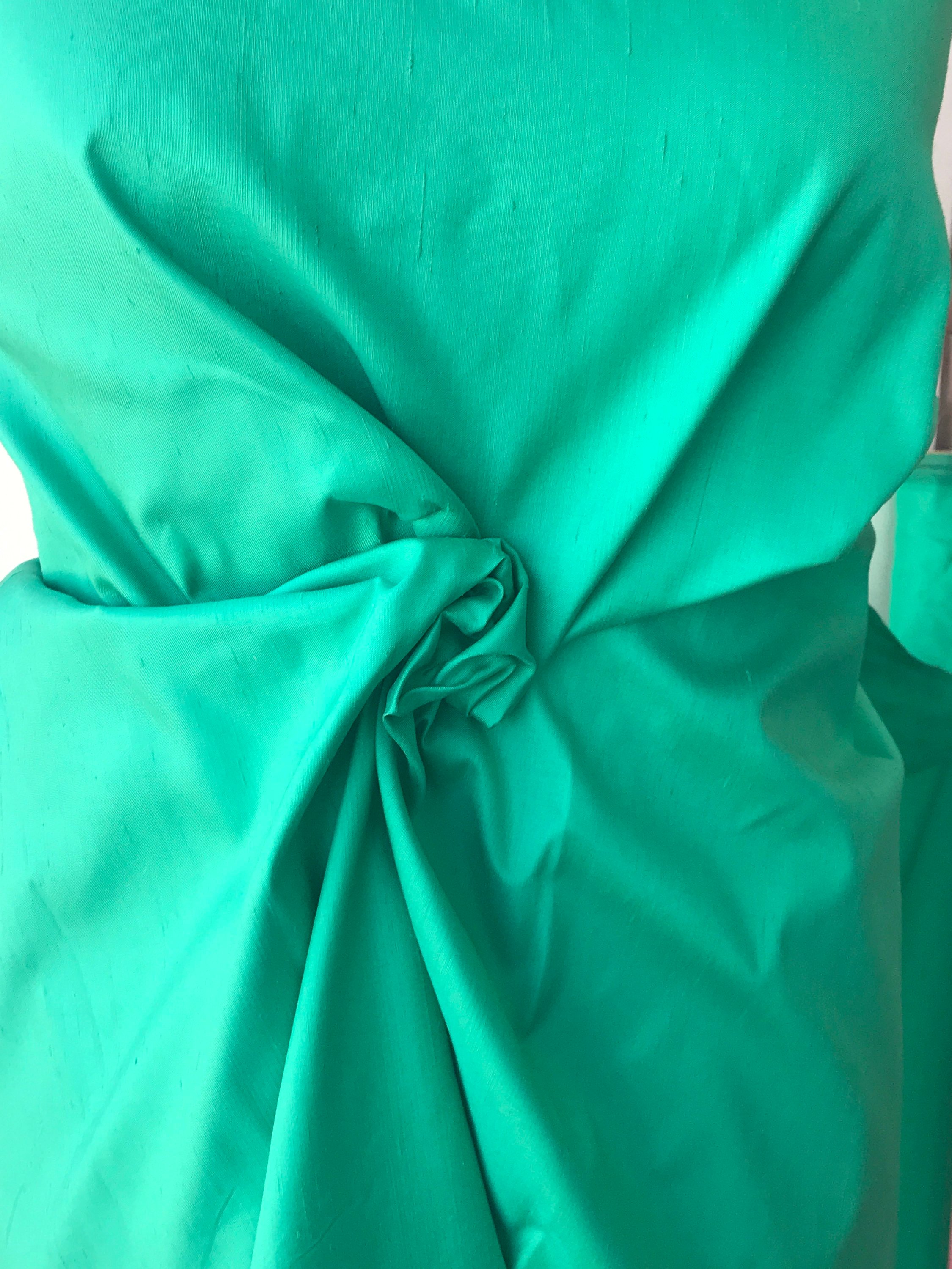 Green dupioni silk fabric