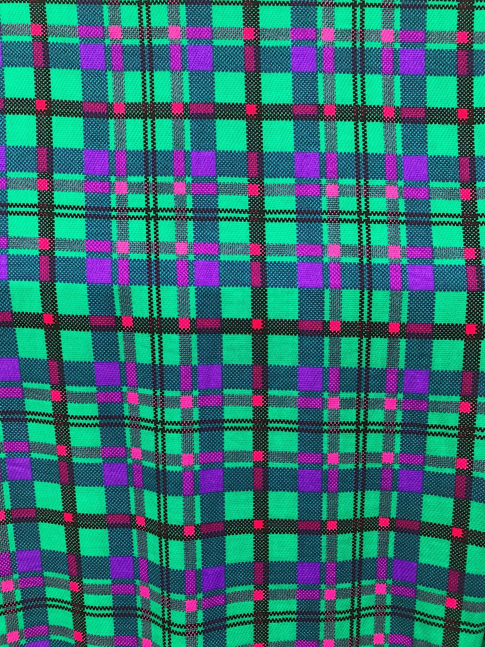 large check wool fabric multi colour green purple pure wool textured soft 150cm wide