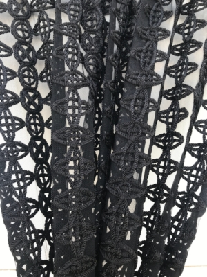 Black corded guipure lace fabric from Marco Lagattolla,  bridal