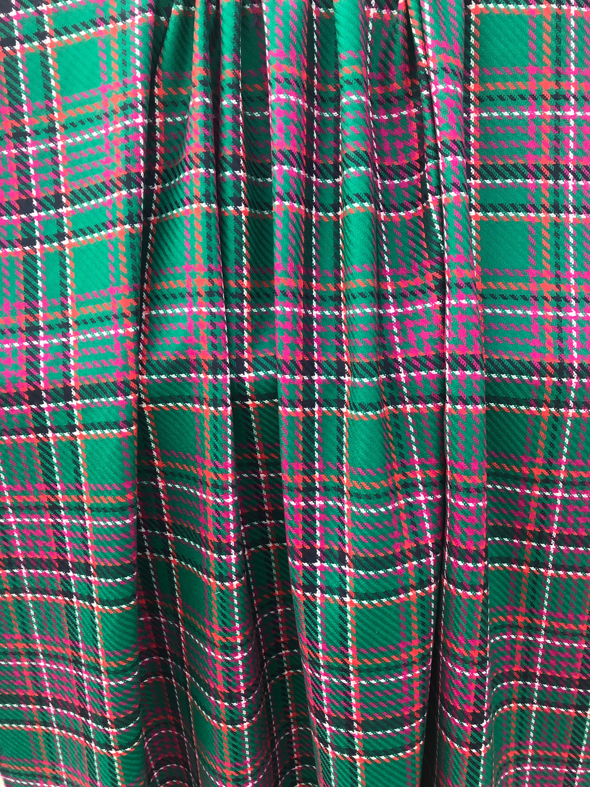 Large check wool fabric, Tartan, pure wool high end coat fabric 150cm wide