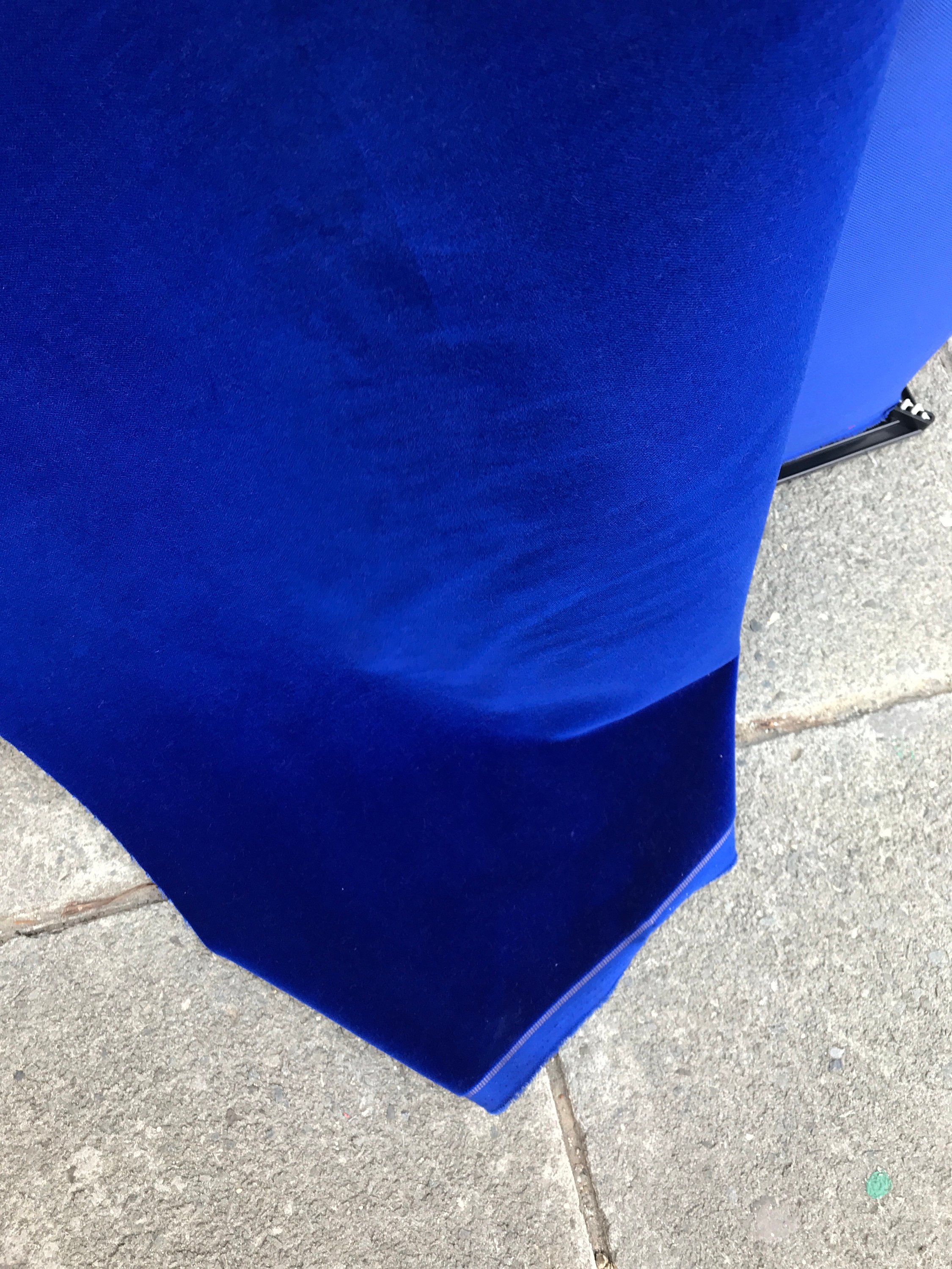 Cobalt blue cotton velvet fabric, premium quality by Niedick 150cm wide velvet coating