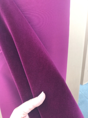 Burgundy purple cotton velvet fabric, premium quality by Niedick 150cm wide velvet coating