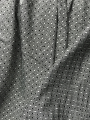 black on white chambray fabric