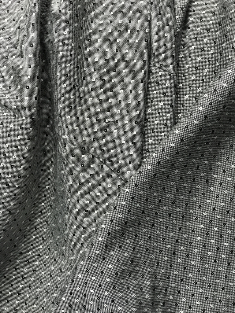 black on white chambray fabric | Bodikian Textiles