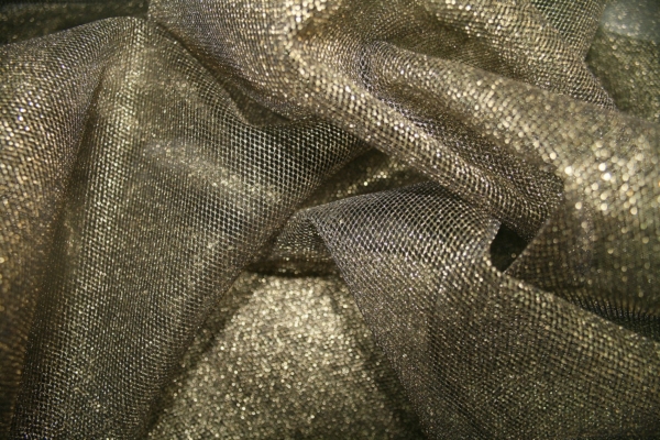 Metallic gold Tulle fabric, Netting 
