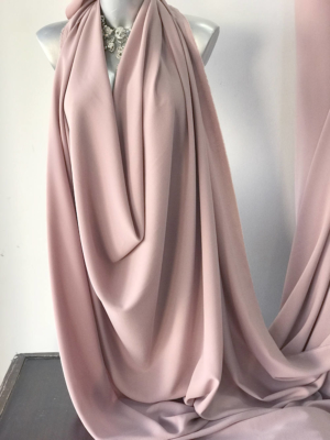 Powder Pink stretch crepe fabric,  2 way stretch pebble crepe textured polyester spandex 150cm 60 inches
