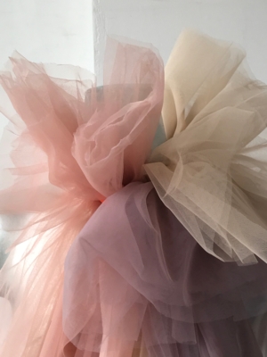 powder pink blush pink nude very soft Tulle mesh net fabric for skirt frills soft 3m 118" wide