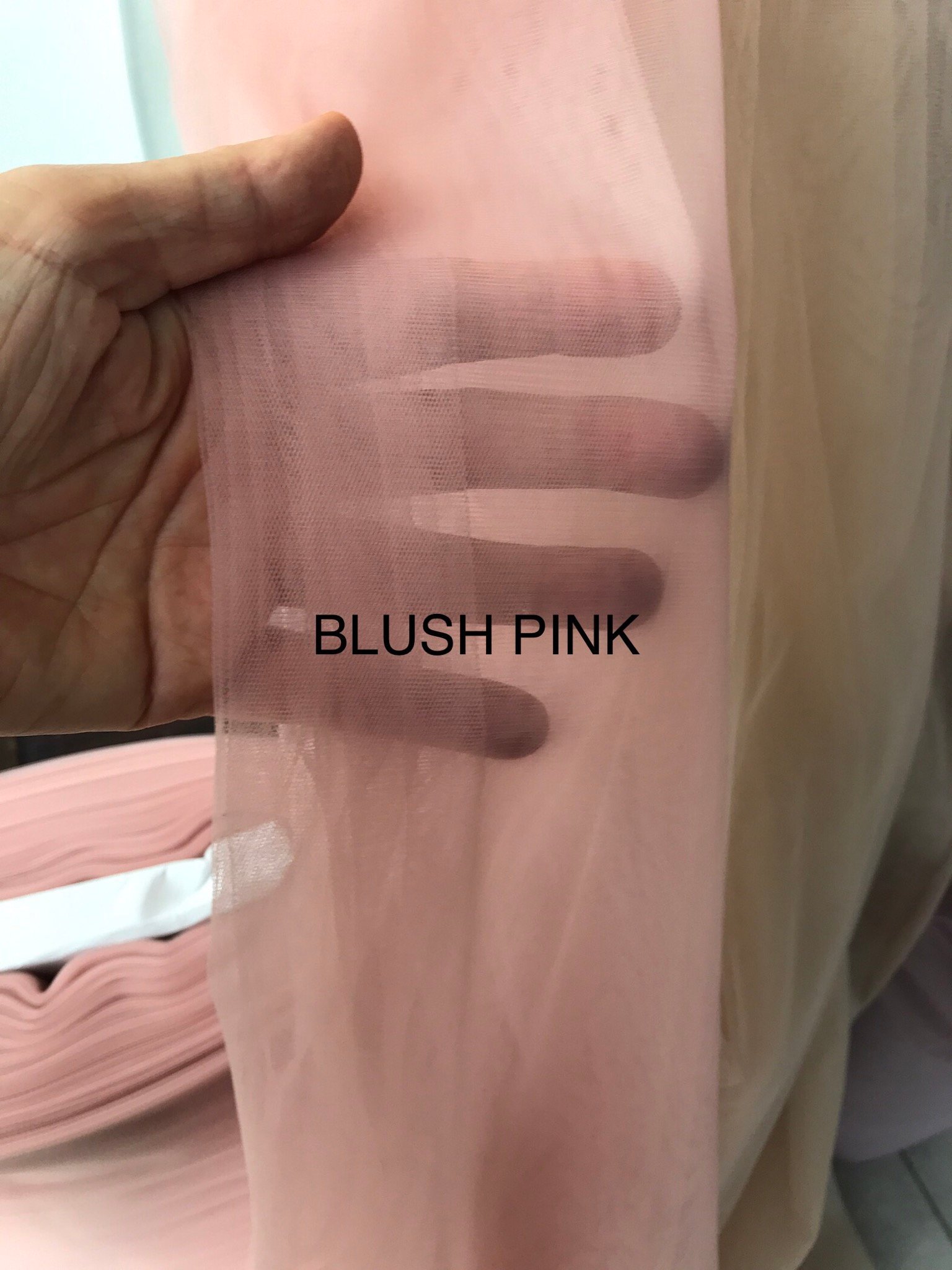 powder pink blush pink nude very soft Tulle mesh net fabric for skirt frills soft 3m 118" wide