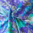 polyester print fabric jacquard base floral purple green 140cm wide