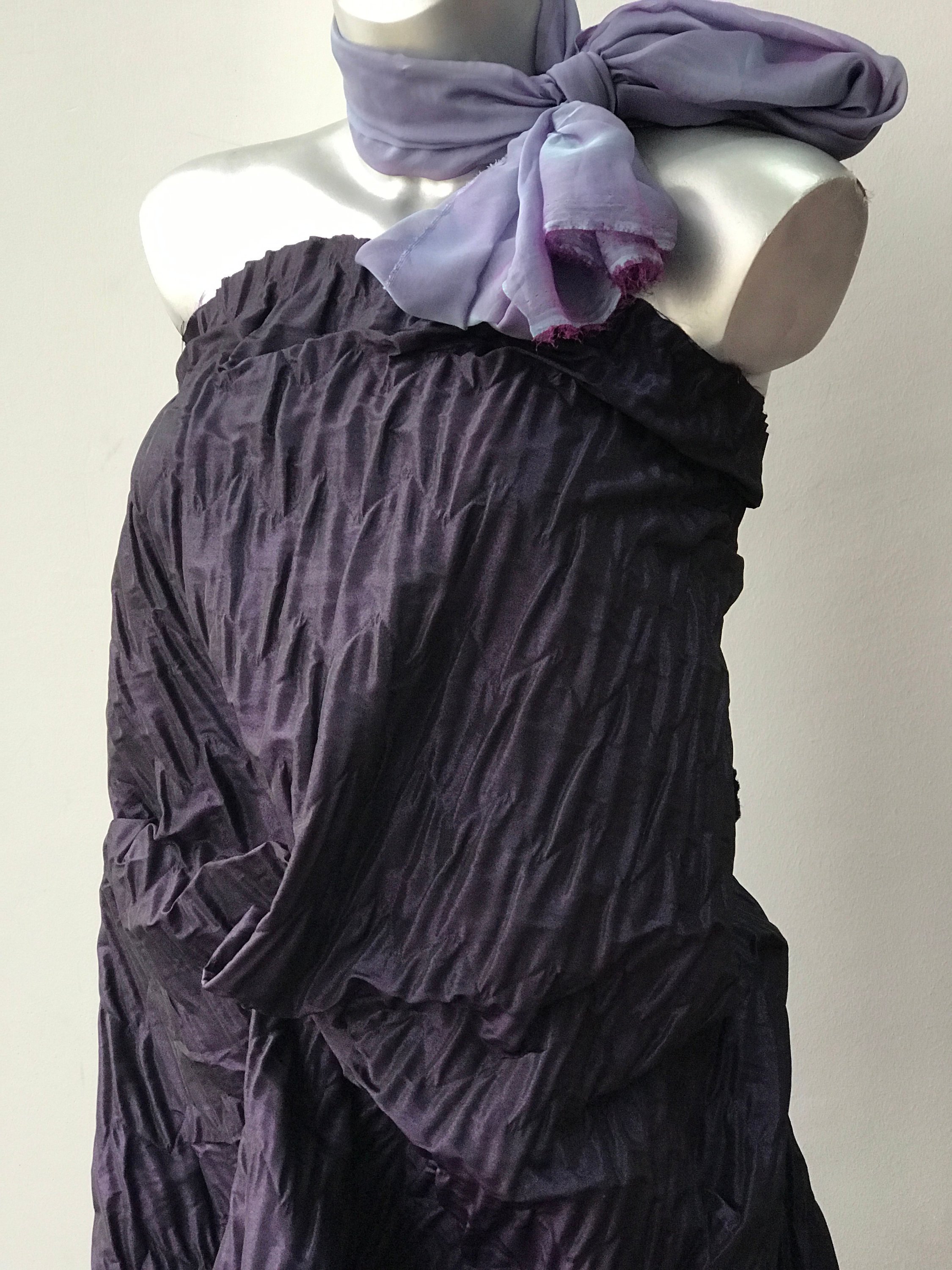 ruched taffeta fabric with backing, brocade, royal purple, black, anthracite, bridal, premium quality 140cm wide