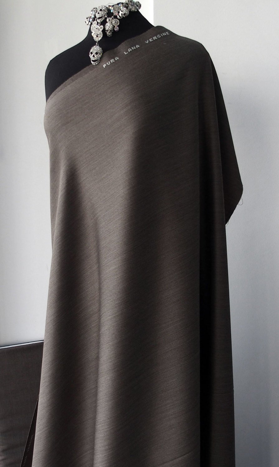 brown wool suiting fabric