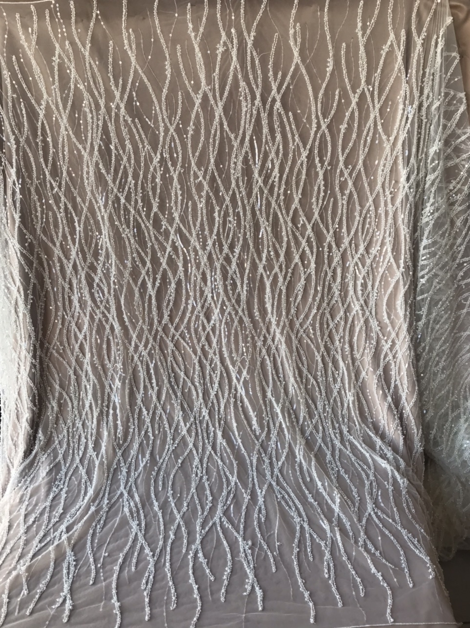 bridal lace fabric beaded