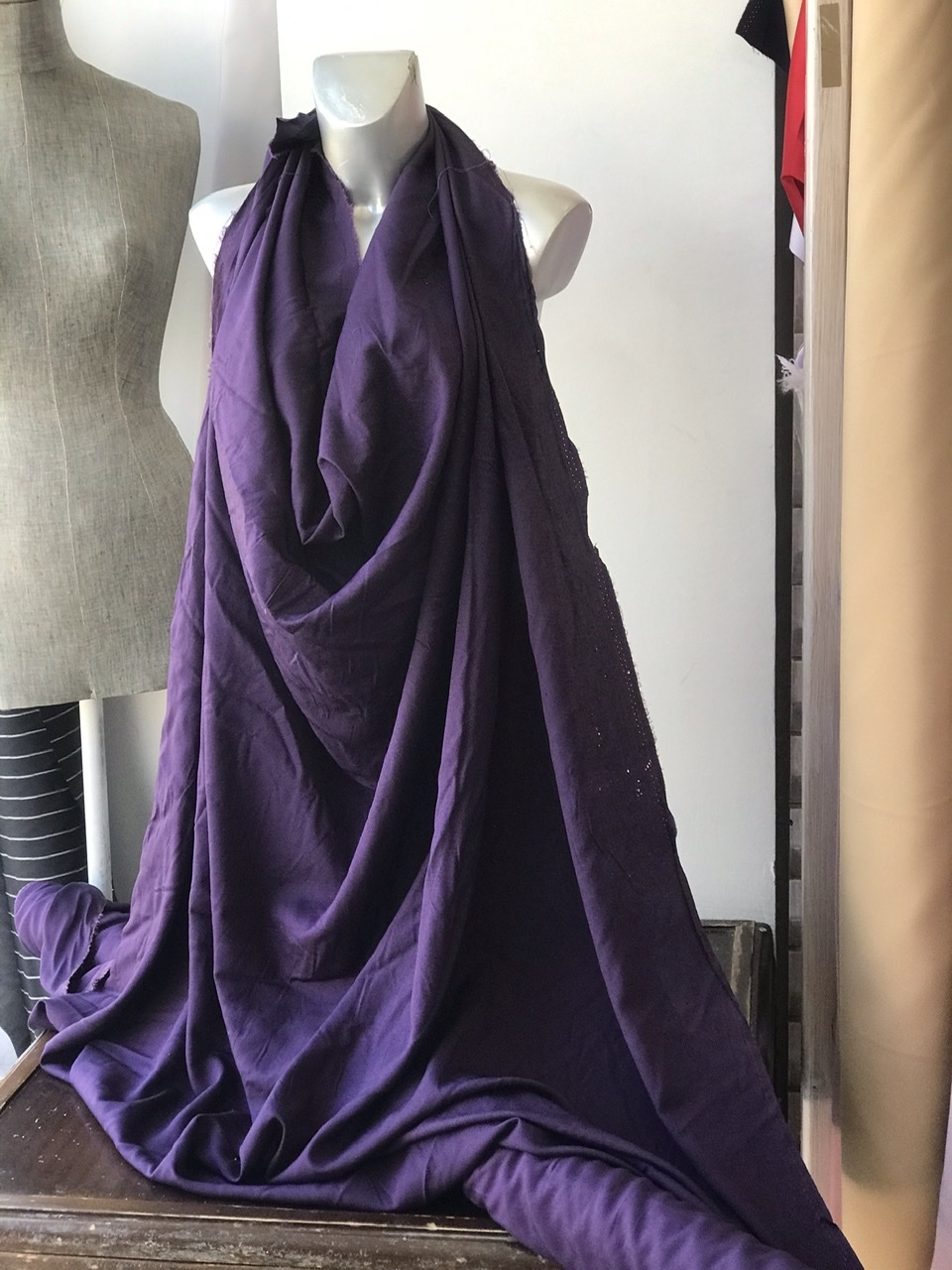 purple viscose fabric