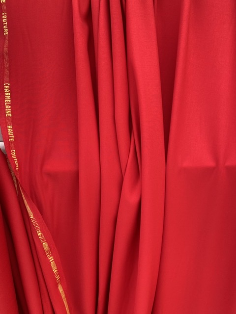 red wool fabric