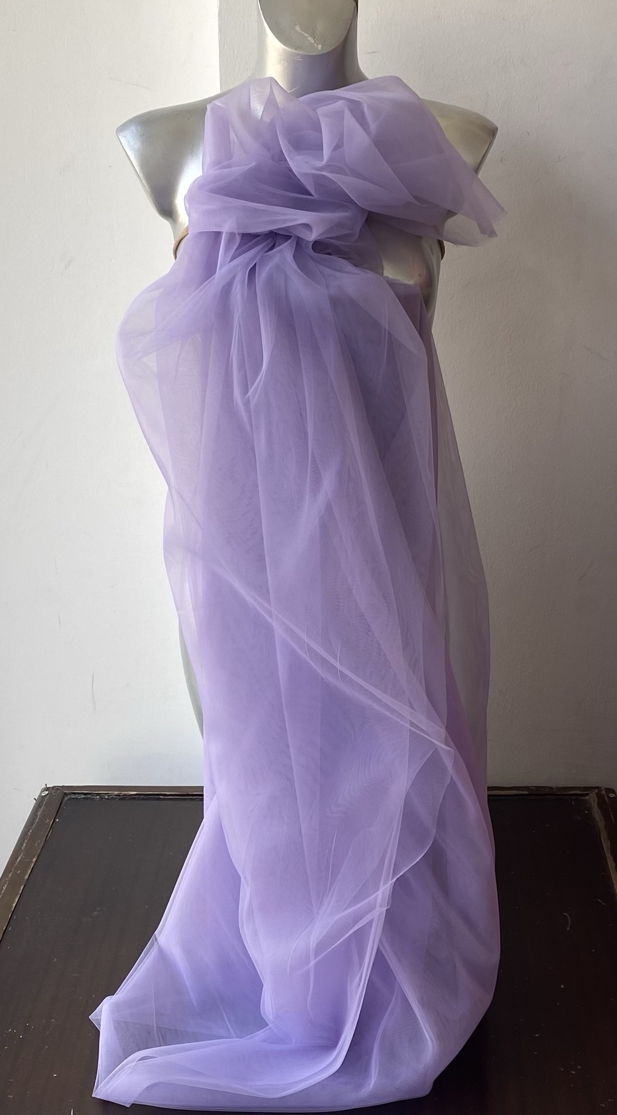 purple tulle fabric