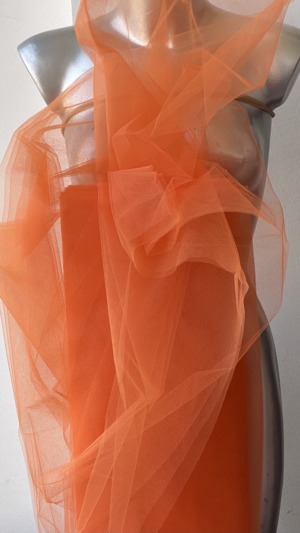 orange tulle fabric