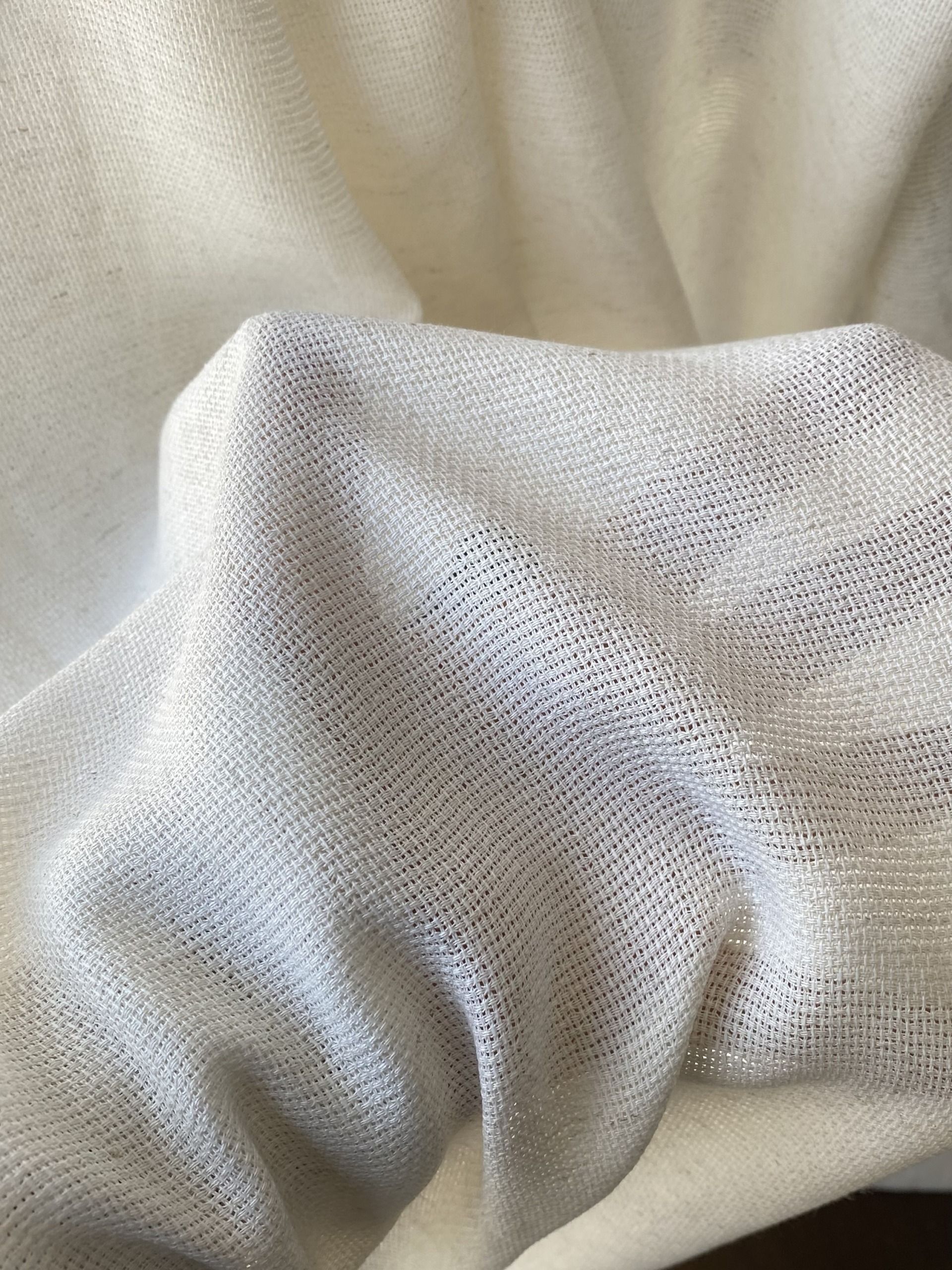 Gauze type fabric viscose linen natural colour | Bodikian Textiles