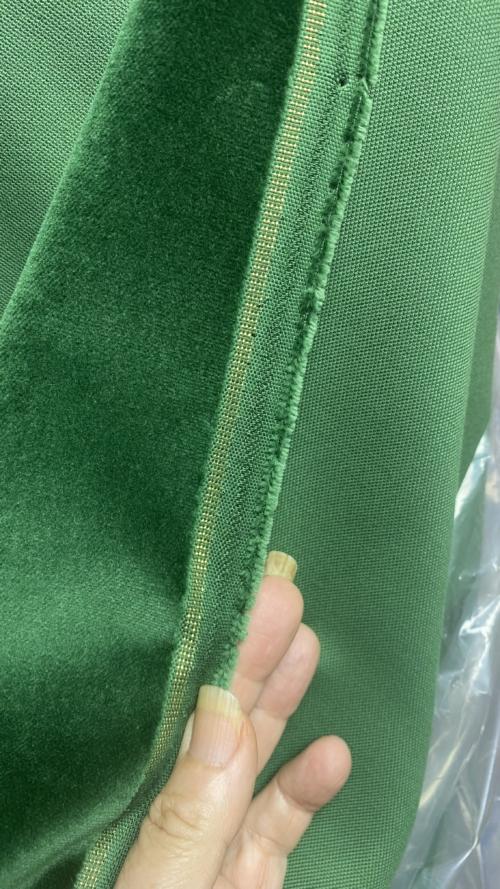 green velvet fabric